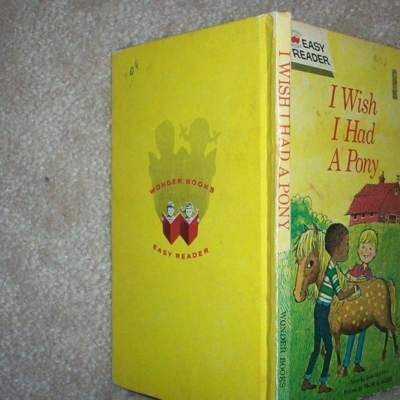 4pc Vintage Kids Books Easy Readers I Wish I had a Pony Grampa's Wonderful Glass - Picture 9 of 12